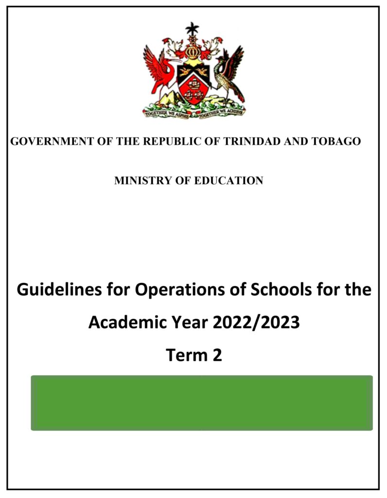Guidelines for the Reopening of Schools Ministry of Education