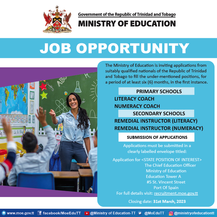 Administrative Vacancies Ministry Of Education