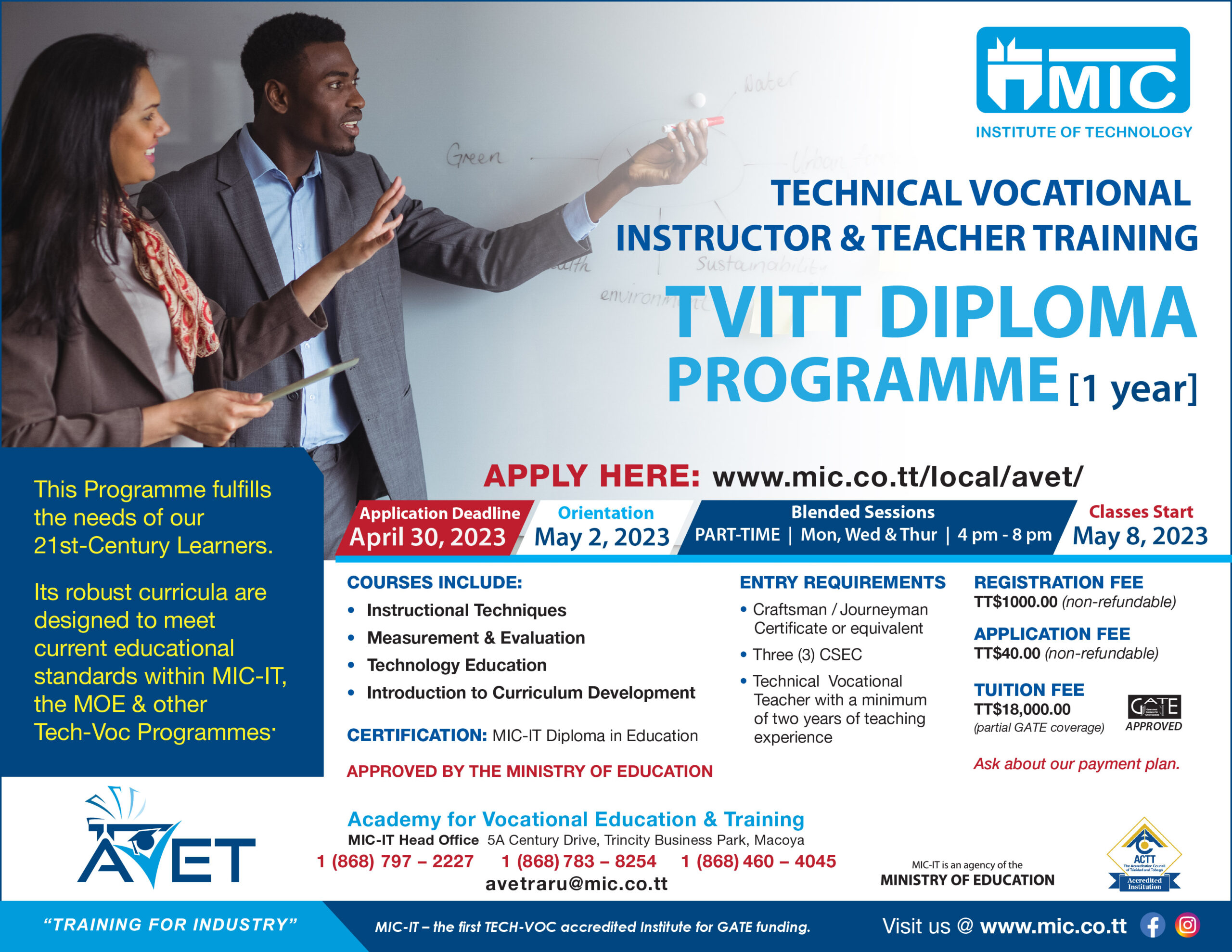 MIC IT AVET TVITT Diploma Flyer March 2023 Cohort16 01