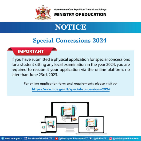 Special Concessions for Primary and Secondary School Students Writing ...