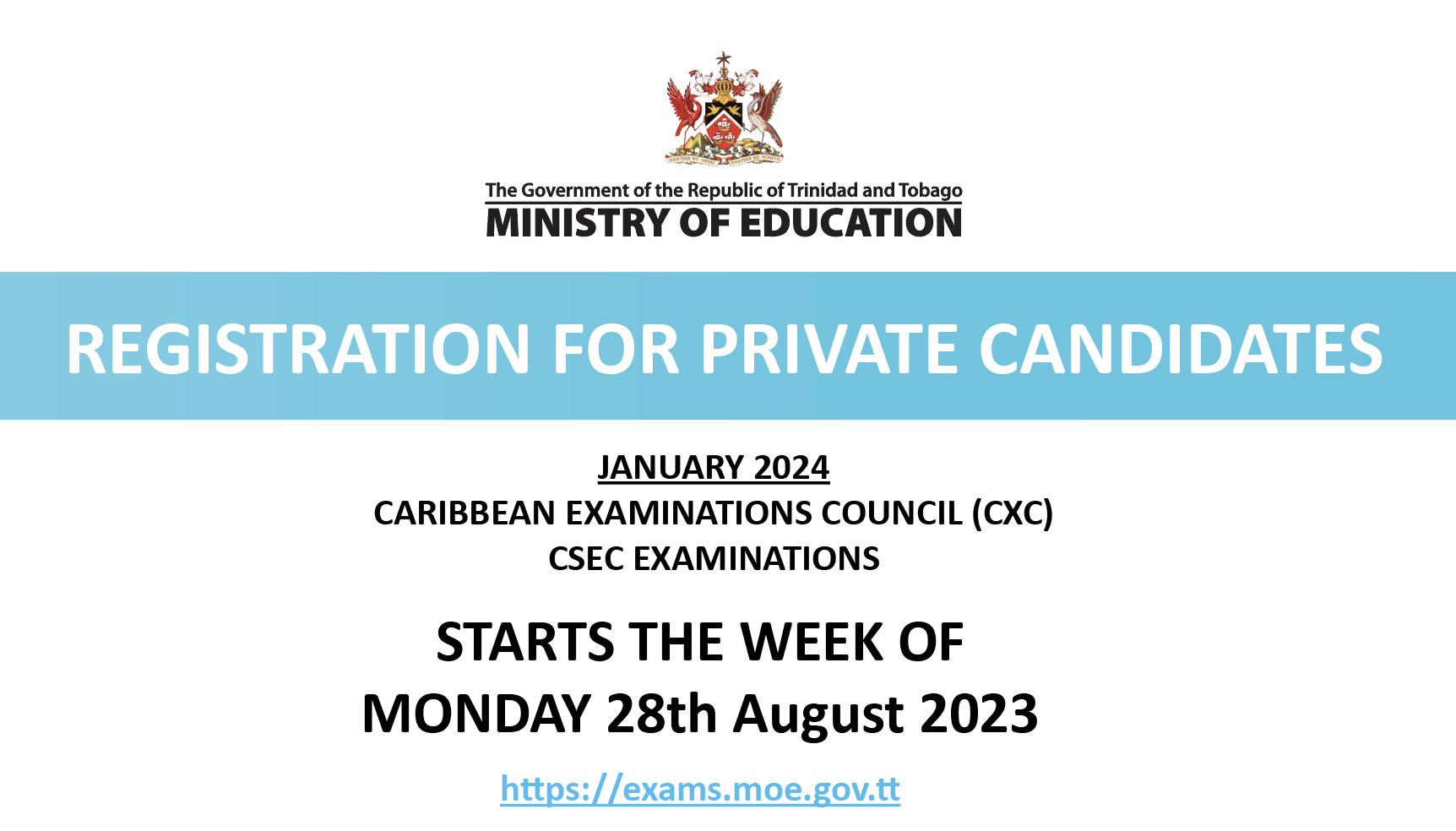 CXC JAN 2024 Ministry of Education