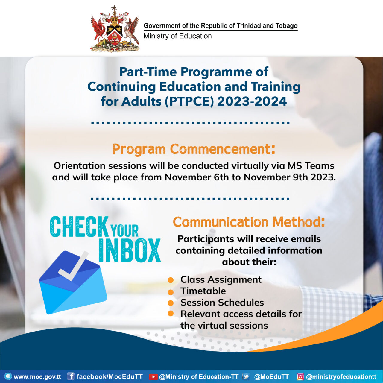 Part Time Programme Of Continuing Education Classes 2023 2024   PTPCE 01jpg 1280x1280 