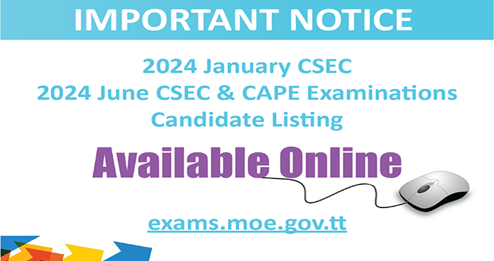 CSEC CAPE Examinations 2024 Ministry Of Education   CXC CSEC CAPE Private Candidate Listing And Timetables January 2024 03 